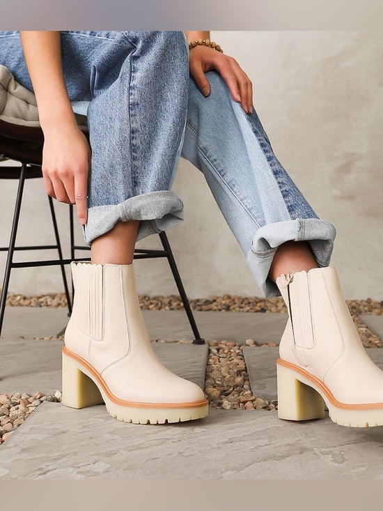 Oasis Society Shoes - Oasis Society California Anastasia Lug Chelsea Boot- Beige